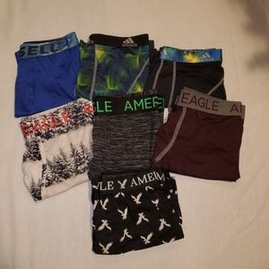 Mens American eagle, Russell, and Adidas underwear